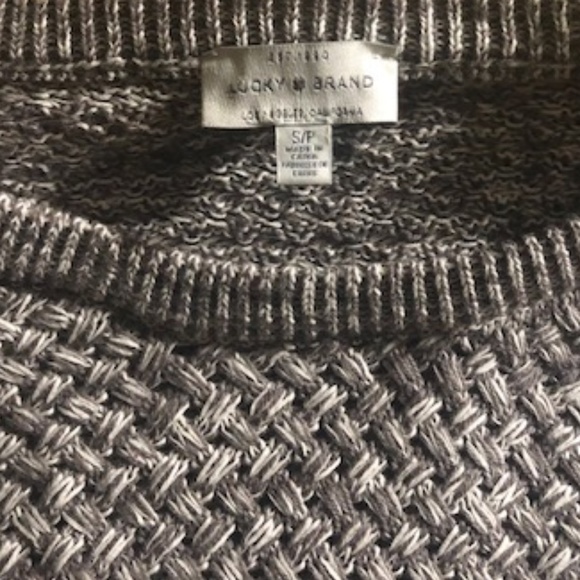 LUCKY BRAND Basket Weave Sweater - Picture 1 of 4